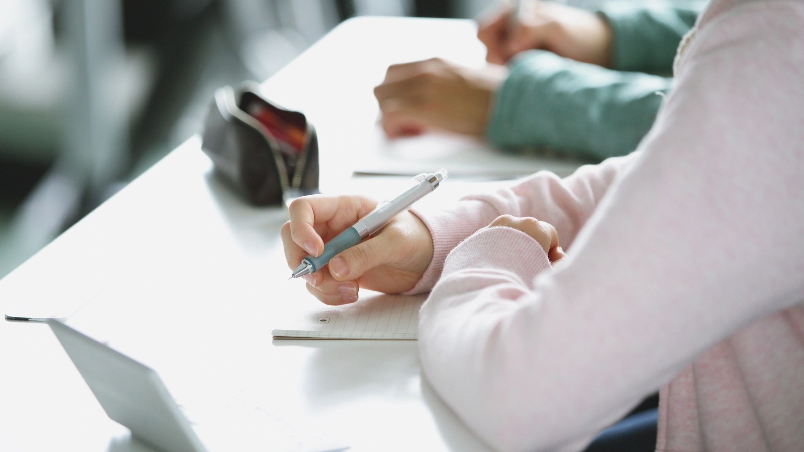 Woman instructor in classroom adult education